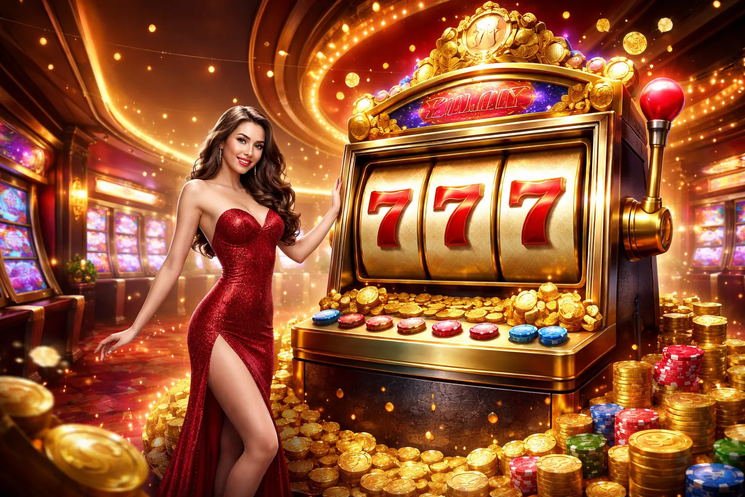 Hình ảnh chính về các trò chơi slot tại 188bey chính thức, với nhiều đồng tiền vàng và biểu tượng chiến thắng